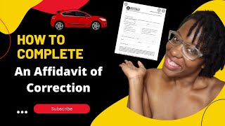 How to Complete an Affidavit of Correction notarylife [upl. by Lanford690]