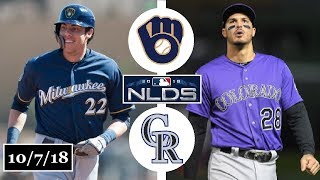 Milwaukee Brewers vs Colorado Rockies Highlights  NLDS Game 3  October 7 2018 [upl. by Otxilac943]