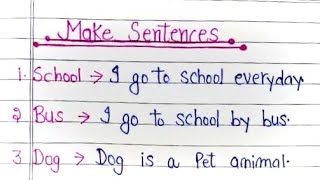 30 make sentences in English  very short sentences in English Learn simple and easy sentences [upl. by Mag]