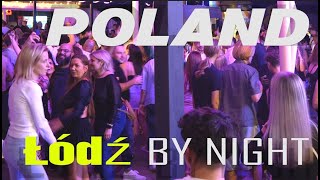 LODZ city in Poland by NIGHT  POLAND TRAVEL VLOG [upl. by Madden]