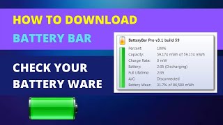 HOW TO DOWNLOAD BATTERY BAR  HOW TO SET UP BATTERY BAR [upl. by Flora]