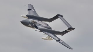 De Havilland DH110 Sea Vixen FAW2 flying Display at RNAS Yeovilton Air Day 2015 XP924 reedit [upl. by Annamarie304]