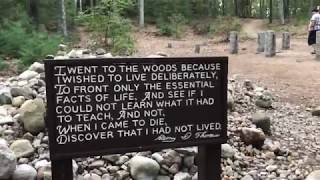 Site of Henry David Thoreaus cabin at Walden Pond [upl. by Rosena]