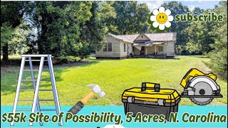 55k North Carolina Site of Possibility w5 Acres 🏡🔨🌞 [upl. by Sabian539]