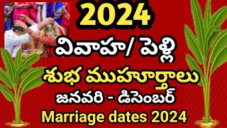 2024 Marriage Muhurtham dates in telugu  2024 marriage dates telugu  Marriage dates in 2024 2024 [upl. by Naid593]