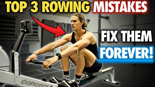 Rowing Machine TOP 3 MISTAKES AND DRILLS TO FIX THEM [upl. by Enelyaj61]