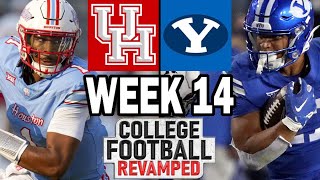 Houston at BYU  Week 14 Simulation 2024 Rosters for NCAA 14 [upl. by Ennayelhsa132]