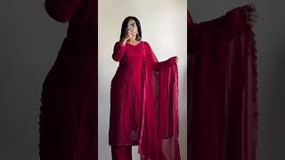 Meesho Red kurta set haul ytshorts shorts meesho fyp kurtaset red fashion haulvideo [upl. by Wald]