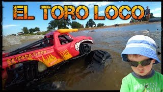 Hot Wheels Monster Jam EL TORO LOCO Monster Truck Goes to the Beach [upl. by Lear]