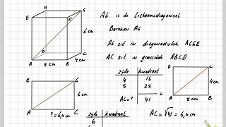 Lichaamsdiagonaal berekenen [upl. by Nothgierc897]