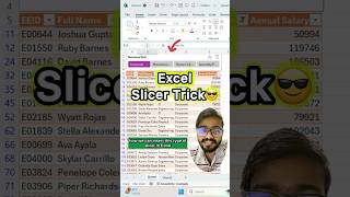 Excel Slicer Trick‼️Learn Microsoft Excel excel exceltricks exceltips exceltutorial shorts [upl. by Annahsar]