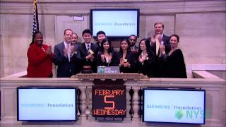 Winners of the 2013 Siemens Competition in Math Science amp Technology Visit the NYSE [upl. by Daggna]