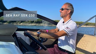 Sea Ray SDX 250  English Walkthrough [upl. by Nerhe241]