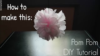 How to Make Tissue Paper Pom Pom DIY [upl. by Aesoh814]