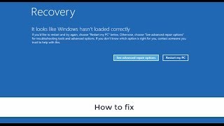 How to Fix Windows has not loaded correctly error [upl. by Sidell556]