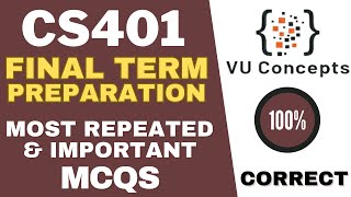 cs401 final term preparation  cs401 final term preparation 2024  cs401 final term mcqs [upl. by Nalepka]