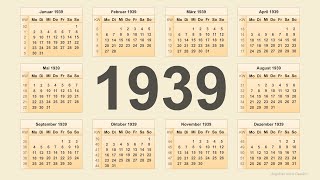 Kalender 1939 [upl. by Aneeles]