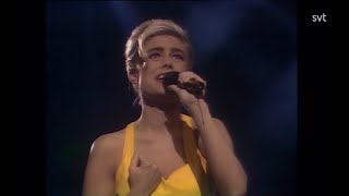 Pernilla Wahlgren  Tvillingsjäl Melodifestivalen 1991 [upl. by Leelah]