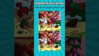 ENCONTRE OS 5 ERROS FLINTSTONES quiz quizinteligente infantil [upl. by Anig]