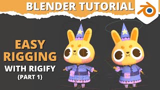 Blender Tutorial  Use Rigify to Easily Rig Your Characters Part 1 [upl. by Eelimaj353]