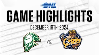 OHL Highlights London Knights  Erie Otters Dec 18 2024 [upl. by Nnayt]