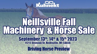 2023 Neillsville Fall Machinery amp Horse Sale  Driing Horse Sale [upl. by Thorpe]