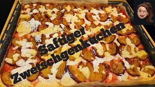 Saftiger Zwetschgenkuchen mit QuarkÖl Teig  unglaublich lecker  Pflaumenkuchen  Datschi  backen [upl. by Utir55]