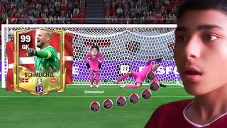 99 Rated SCHMEICHEL SAVES IMPOSSIBLE PENALTY IN FC MOBILE [upl. by Howell]