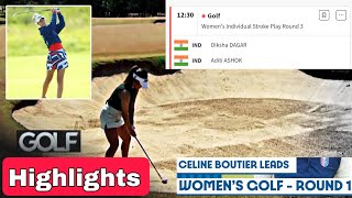 Golf Womens Individual Stroke Play Round 3 Highlights match  golf olympics 2024 live womens [upl. by Eniluqaj]