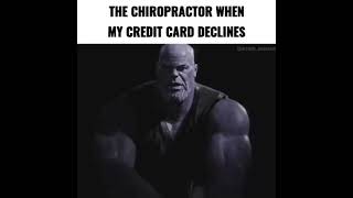 The chiropractor when my credit card declines [upl. by Nileuqaj180]