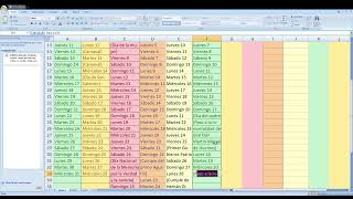 Microsoft Excel Agenda 2029 Parte 4 [upl. by Anwat67]