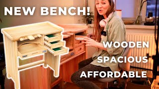 Setting up a new BENCH in my art space Affordable Pepetools Jewelers Bench [upl. by Wheeler]