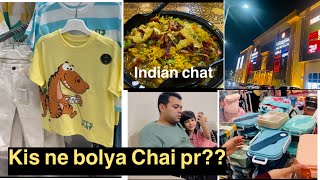 First time try ke Indian Chaat  Qatar mai first time ke dawat hamare  Pakistani mom in Qatar vlog [upl. by Janella253]