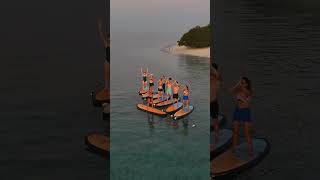 Sunrise SUP Yoga baligiliislandsyogawatersports [upl. by Alcock]