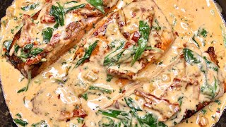 ONE PAN CREAMY TUSCAN SALMON RECIPE [upl. by Thurstan]