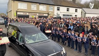 Guard of honour and musical tributes given for Ashling Murphys funeral [upl. by Eenaej]