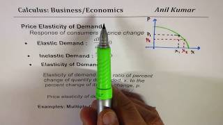 Price Elasticity of Demand Revenue Calculus Economics Applications [upl. by Mahau]