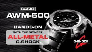 Casios newest allmetal GShock The AWM500  a reprise of the firstever analogdigital combo [upl. by Mischa]