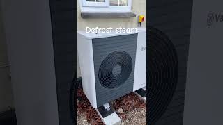 Defrost steam from a heat pump heatpumps vaillant defrost netzero carbon technology airsource [upl. by Notnel]