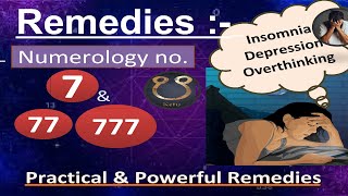 Numerology number 7 multiple 7 and its remedies Powerful remedy for insomnia or sleep disorder [upl. by Eram461]