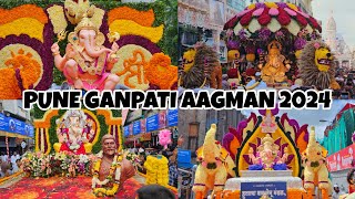 Pune Ganpati Aagman 2024 Live  Shirmant Dagduseth Ganpati Aagman  Pune Manache Ganpati Aagman 2024 [upl. by Aikal]