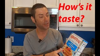 Cooking amp Reviewing Krusteaz glutenfree pancakes [upl. by Ailelc]