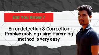 2 Error Detection and Correction Problem solving using Hamming Method [upl. by Mairam304]