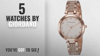 Top 10 Giordano Watches 2018 Giordano Analog White Dial Womens Watch  A203733 [upl. by Maura390]