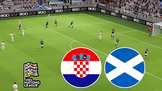 Croatia vs Scotland 21  UEFA Nations League 2024  Match Highlights  Video Game Simulation [upl. by Blum]