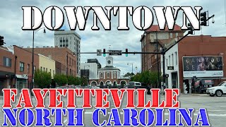 Fayetteville  North Carolina  4K Downtown Drive [upl. by Attirehs]