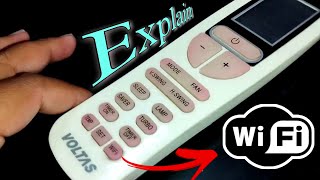 Voltas AC Remote Control Operation  WiFi Button Use Hindi  Voltas AC Remote Function Explain [upl. by Eran]