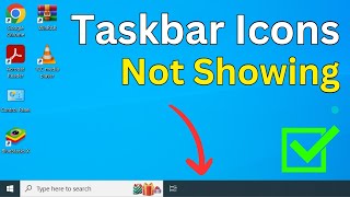 How To Fix Taskbar Icons Not Showing Problem  Taskbar Icons Not Showing On Windows Quick Way [upl. by Kerrill473]