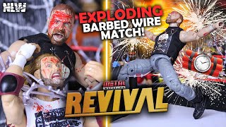 Exploding BARBED WIRE Action Figure Match METAL Revival WWE Stop Motion Pic Fed [upl. by Gurtner987]