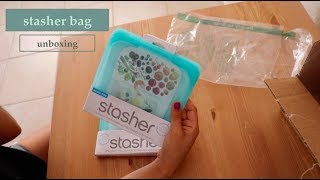 STASHER bag  UNBOXING amp FIRST IMPRESSION [upl. by Novihc]